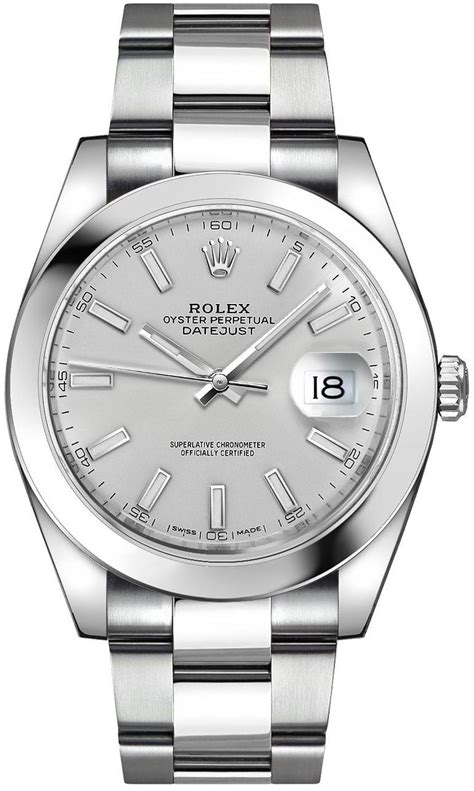 silver rolex watch mens